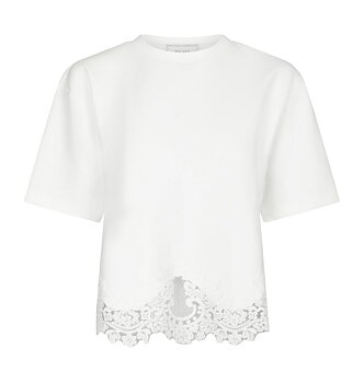 Neo Noir Iria Lace Tee, White