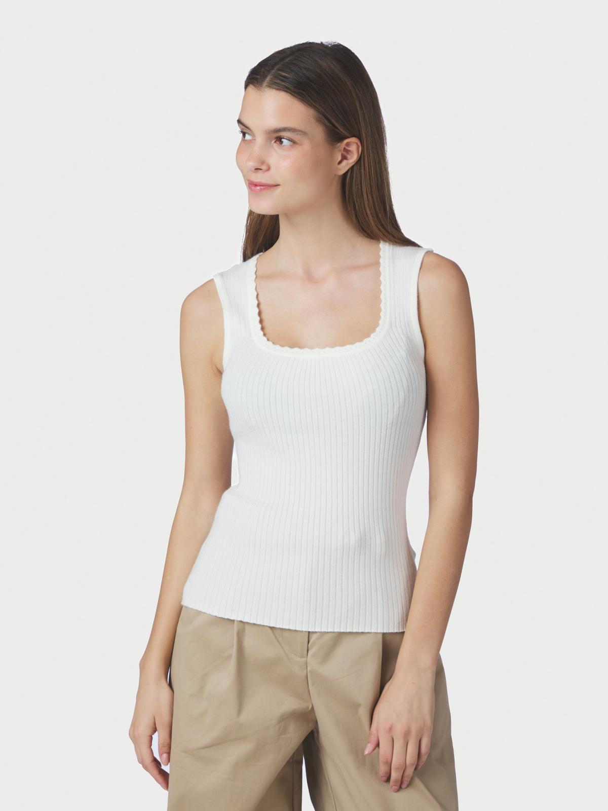 Neo Noir Fraline Knit Top, Off White - 3