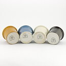 Stig Lindberg (1960s) Four Colorful Jars with Cork Lids (2)