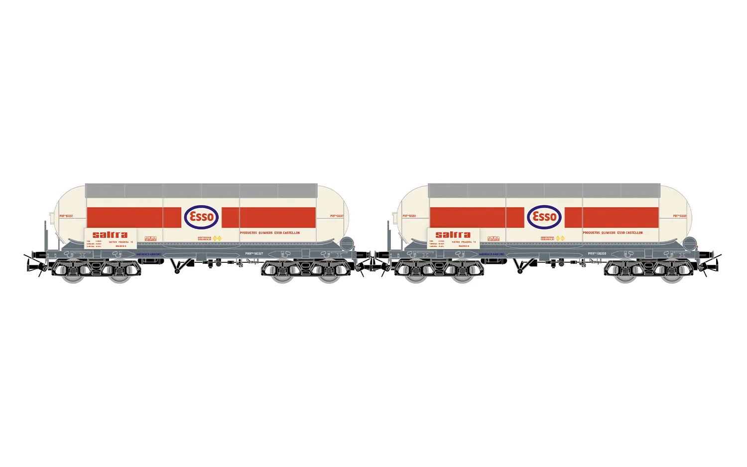 Vagnset: 2x tankvagn 'ESSO-Saltra', RENFE