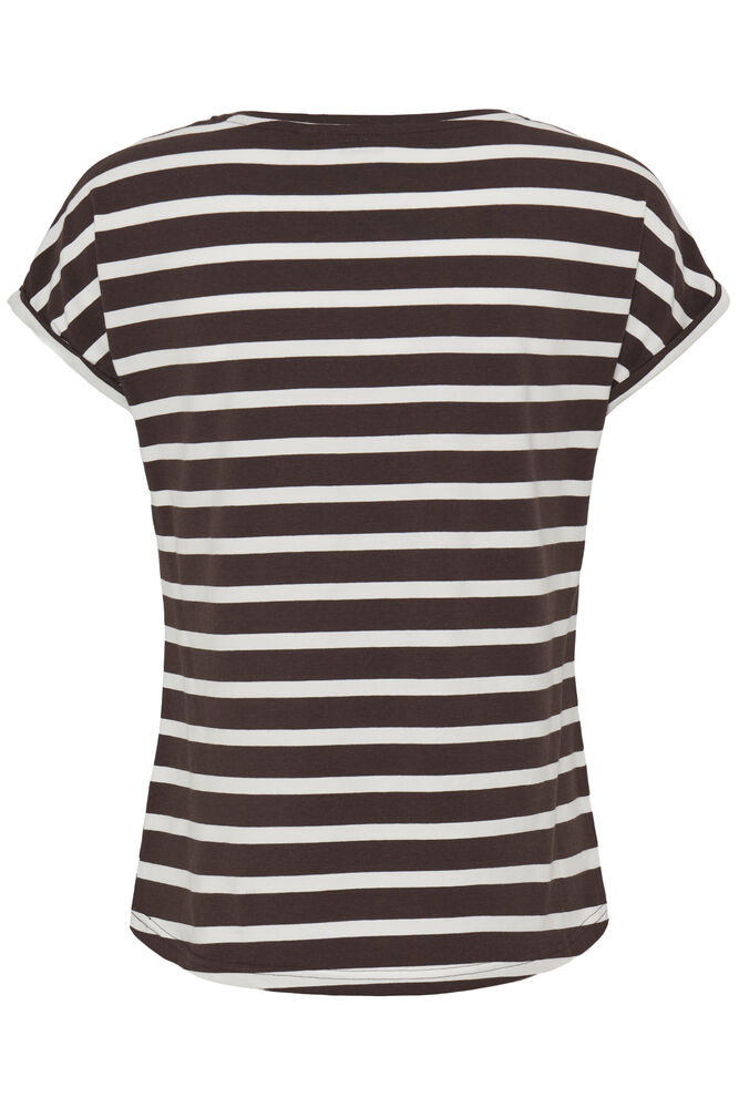 B Young - Pamila Randig Tshirt Brun - 2