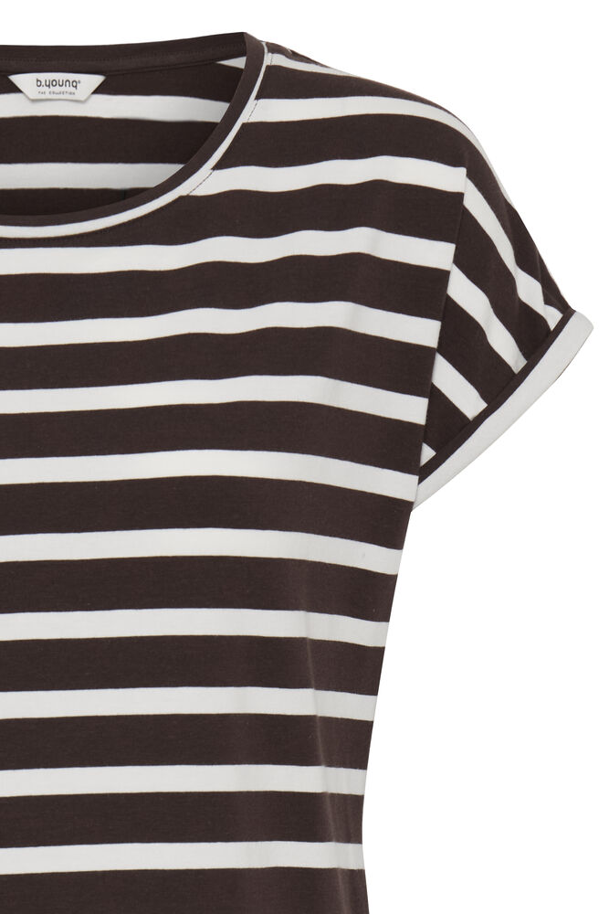 B Young - Pamila Randig Tshirt Brun - 7
