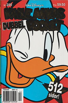 Kalle Ankas pocket 200, Dubbelpocket, begagnad! A2