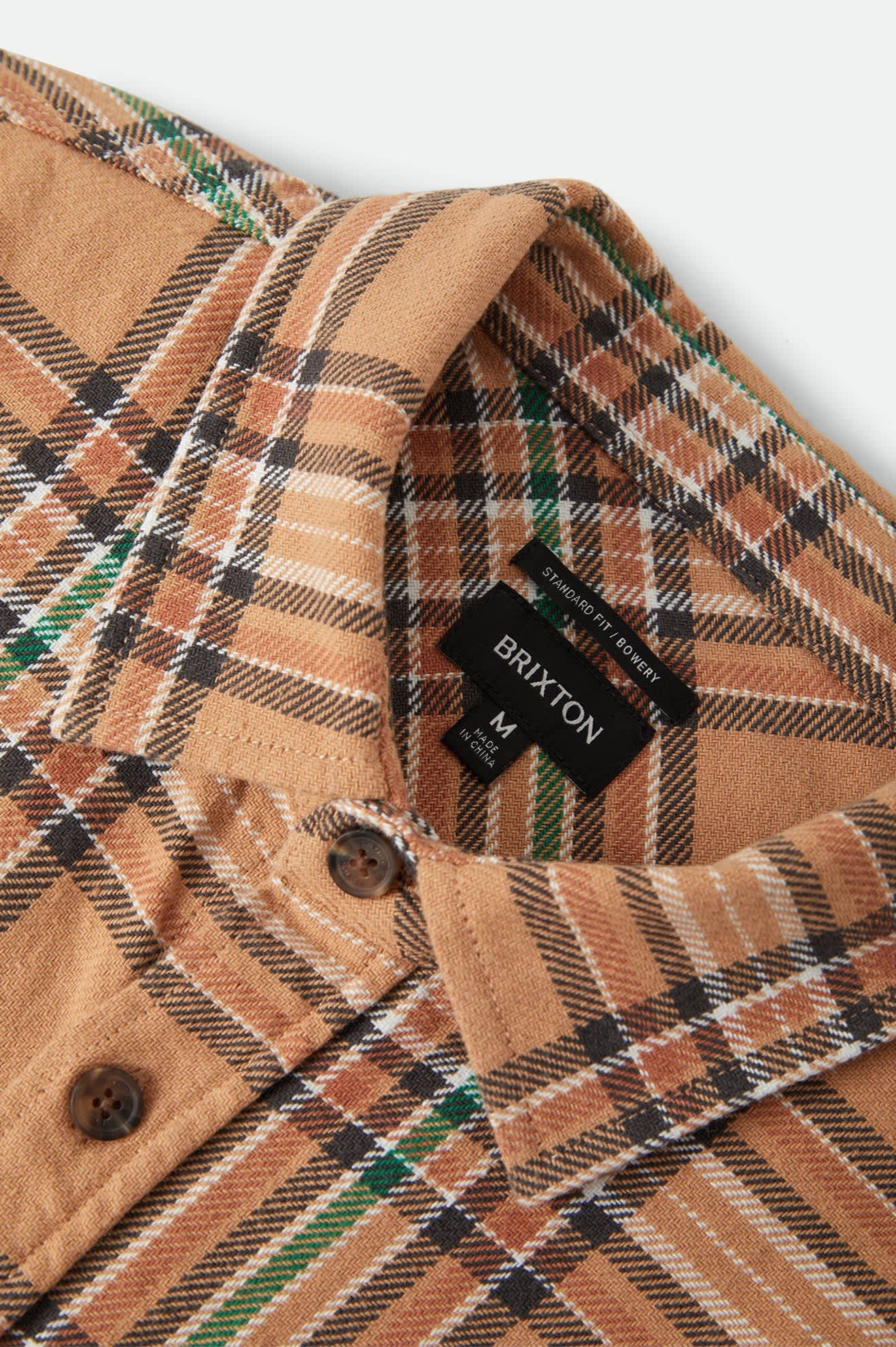 Brixton Bowery flanell khaki multi - 2