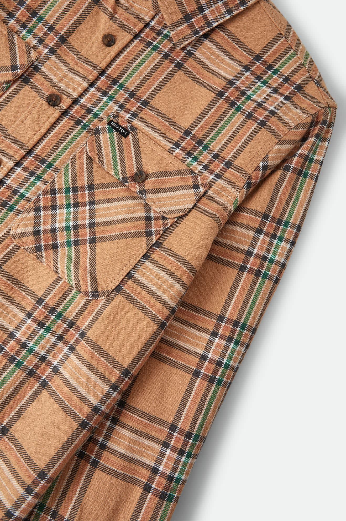 Brixton Bowery flanell khaki multi - 3