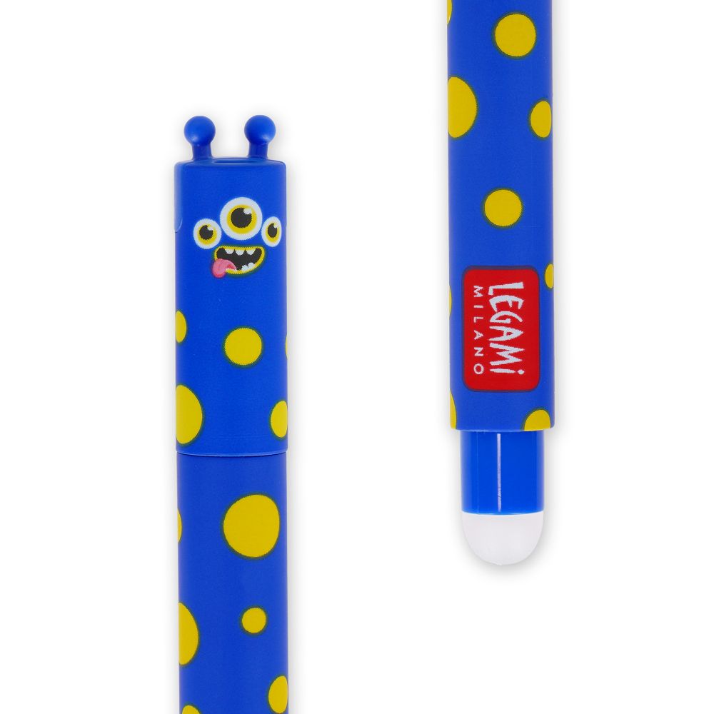 Gelpenna med utsuddbart bläck - Monster, blå - 3