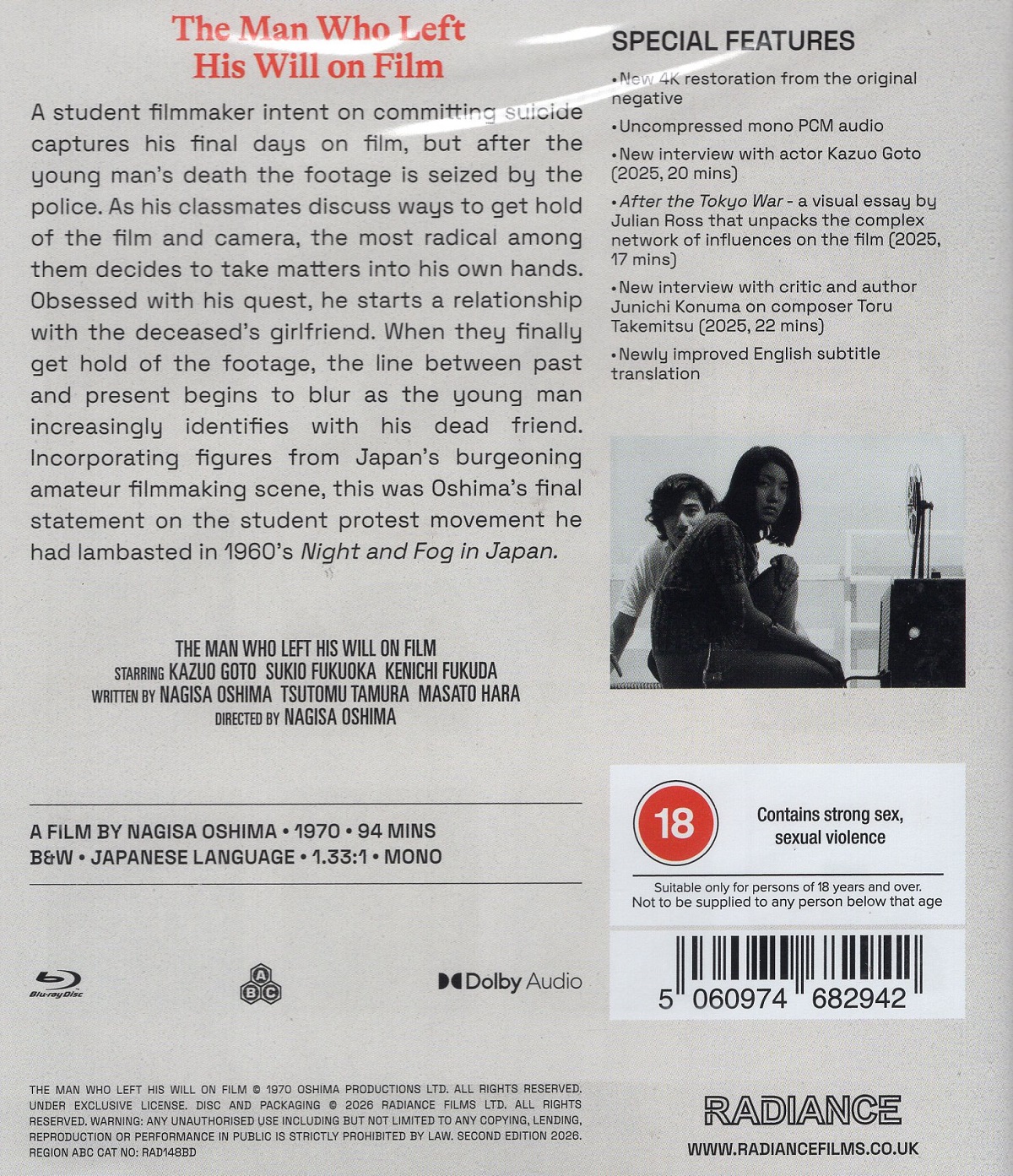The Man Who Left His Will On Film (ej svensk text) (Blu-ray) - 2