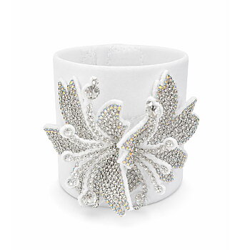 HAIRCUFF - vit med strassapplikation