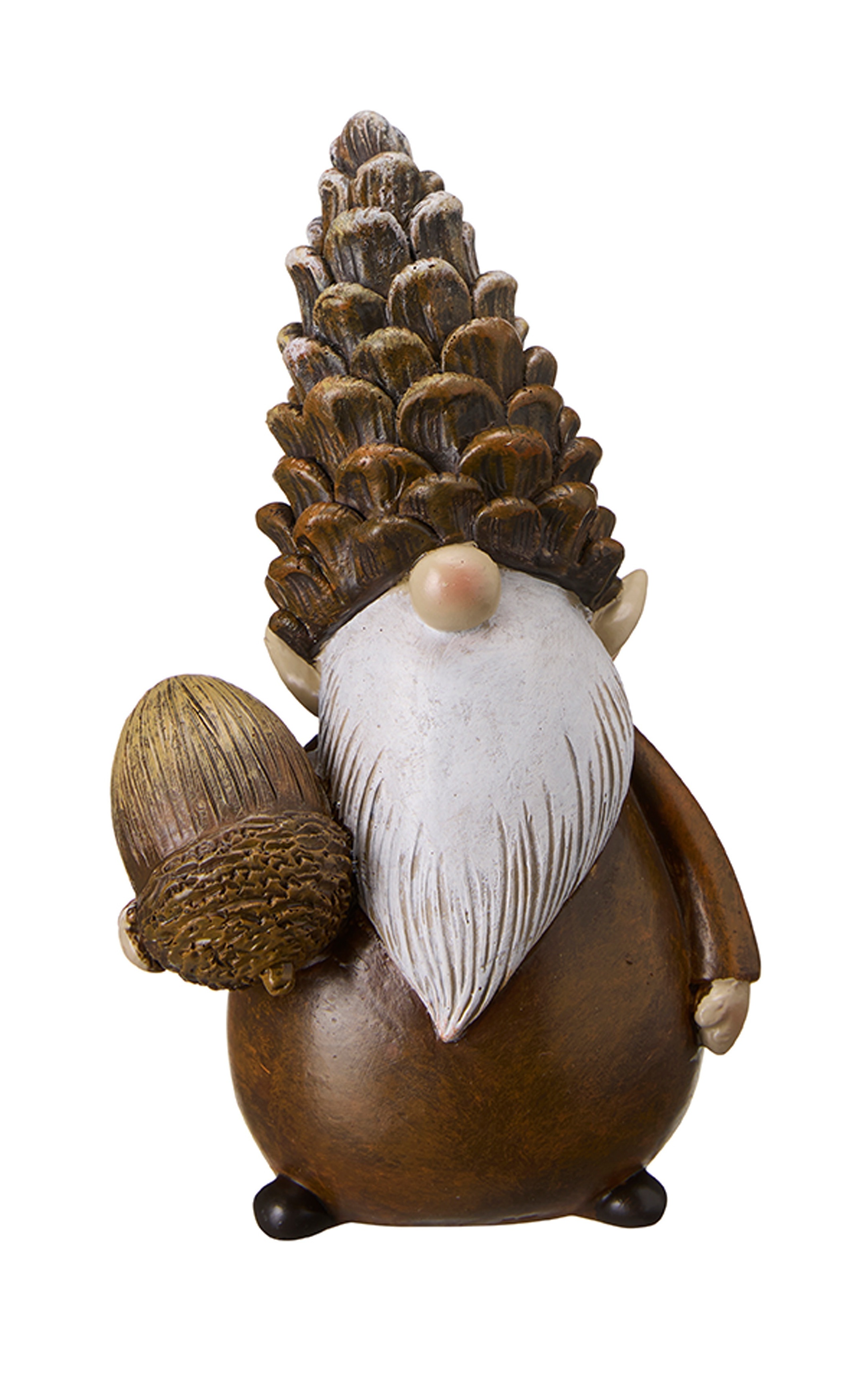 Gnome with acorn - Brown - 9x6x15 cm - 2