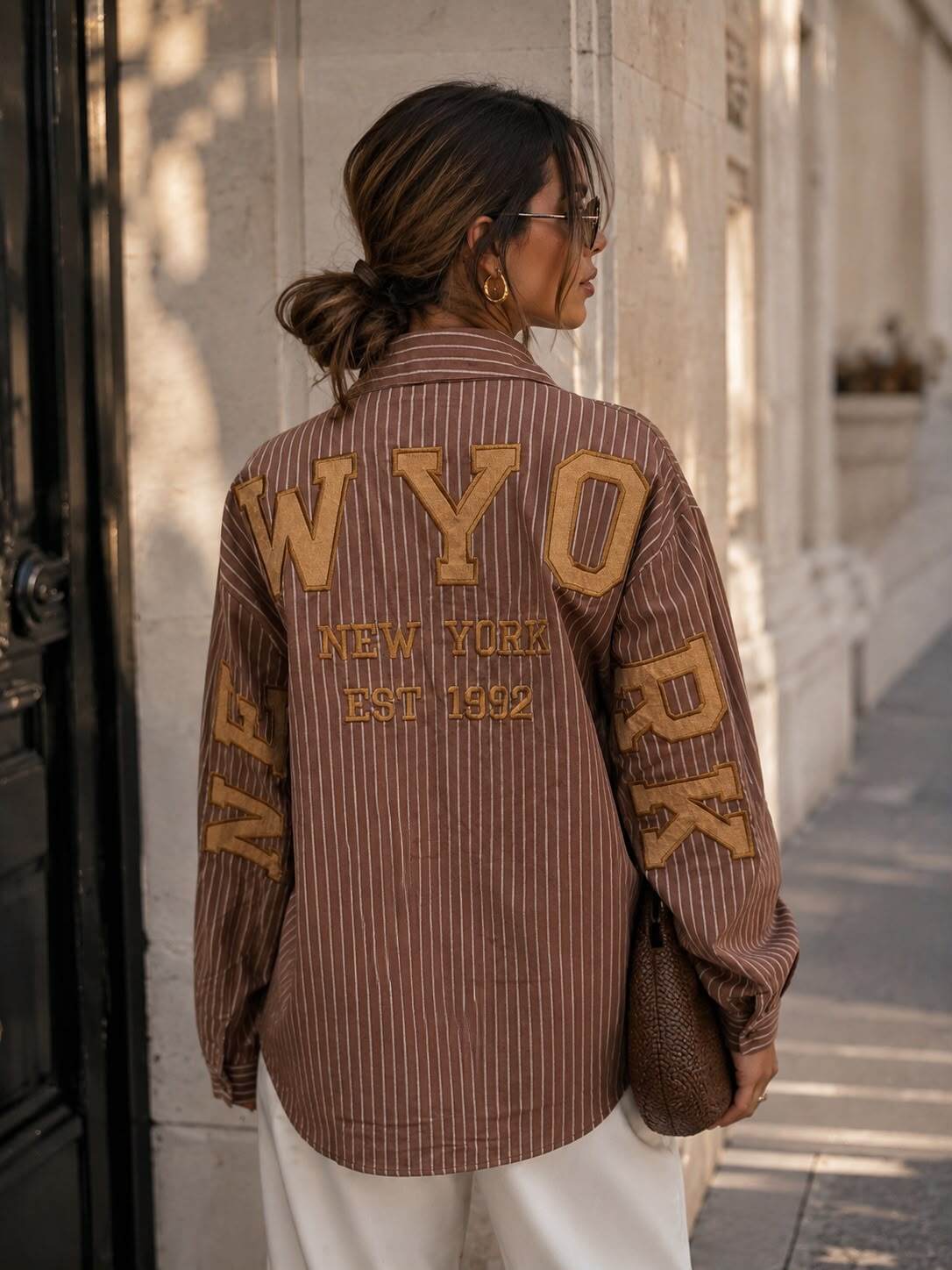 Shirt stripes New York brown - 2