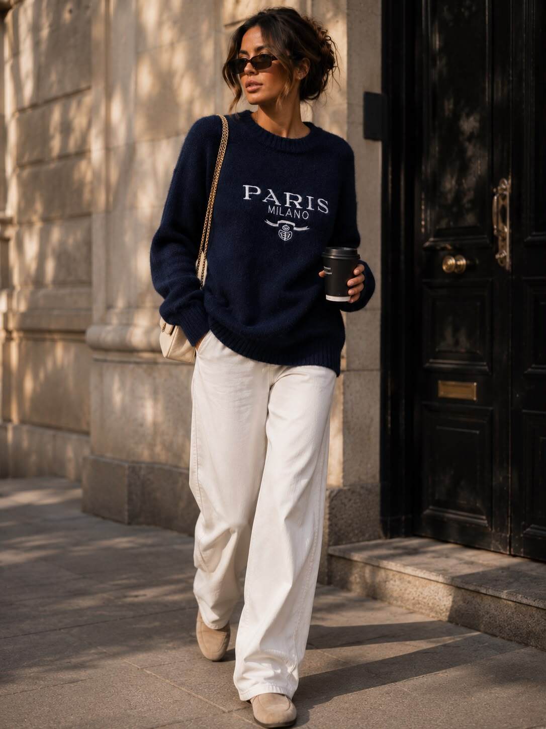 Sweater knit Paris Milano navy - 3