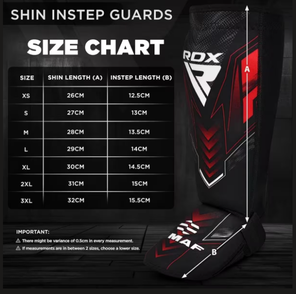 MMA Fot/Benskydd - NEOPRENE Röd SMMAF Approved - 3