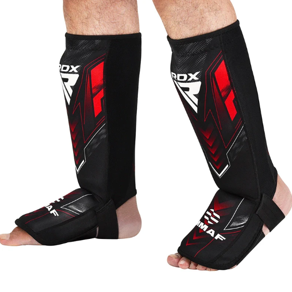 MMA Fot/Benskydd - NEOPRENE Röd SMMAF Approved - 2