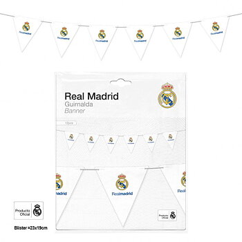 Real Madrid Girlang Fotbollsfest Vimpel 