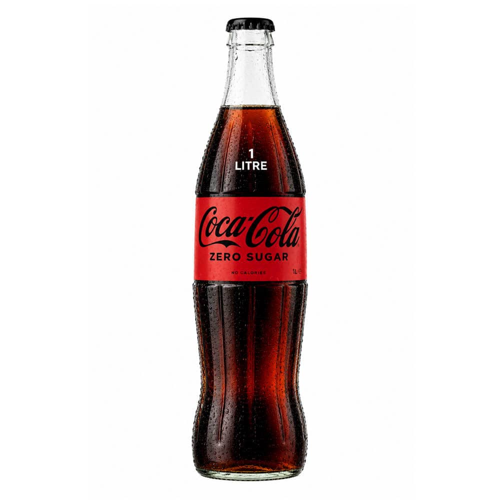 Coca-Cola Zero Sugar Glass Bottle 1L