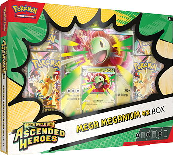 Pokemon Mega Evolution Ascended Heroes Mega Meganium ex Box