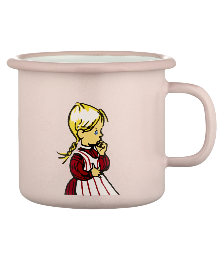 Emaljmugg, 2,5 dl - Ida, rosa