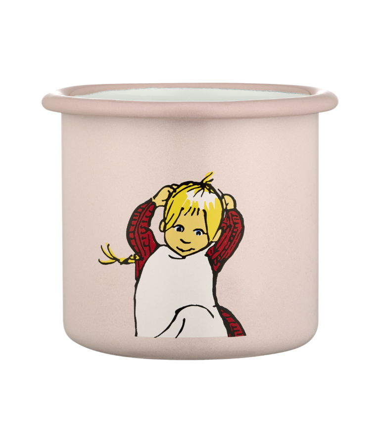 Emaljmugg, 2,5 dl - Ida, rosa - 3