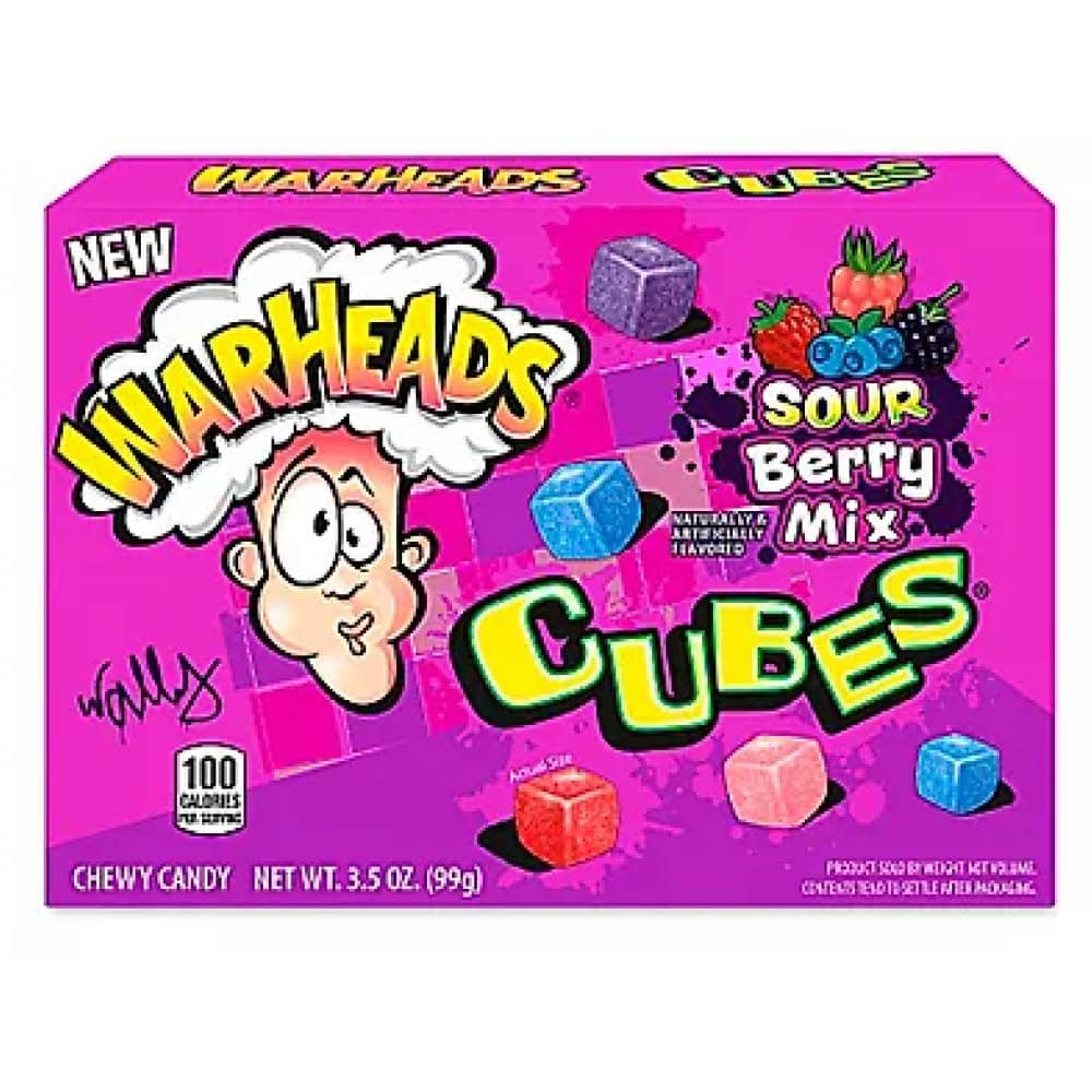 Warheads Cubes Sour Berry Mix Theater Box 99g