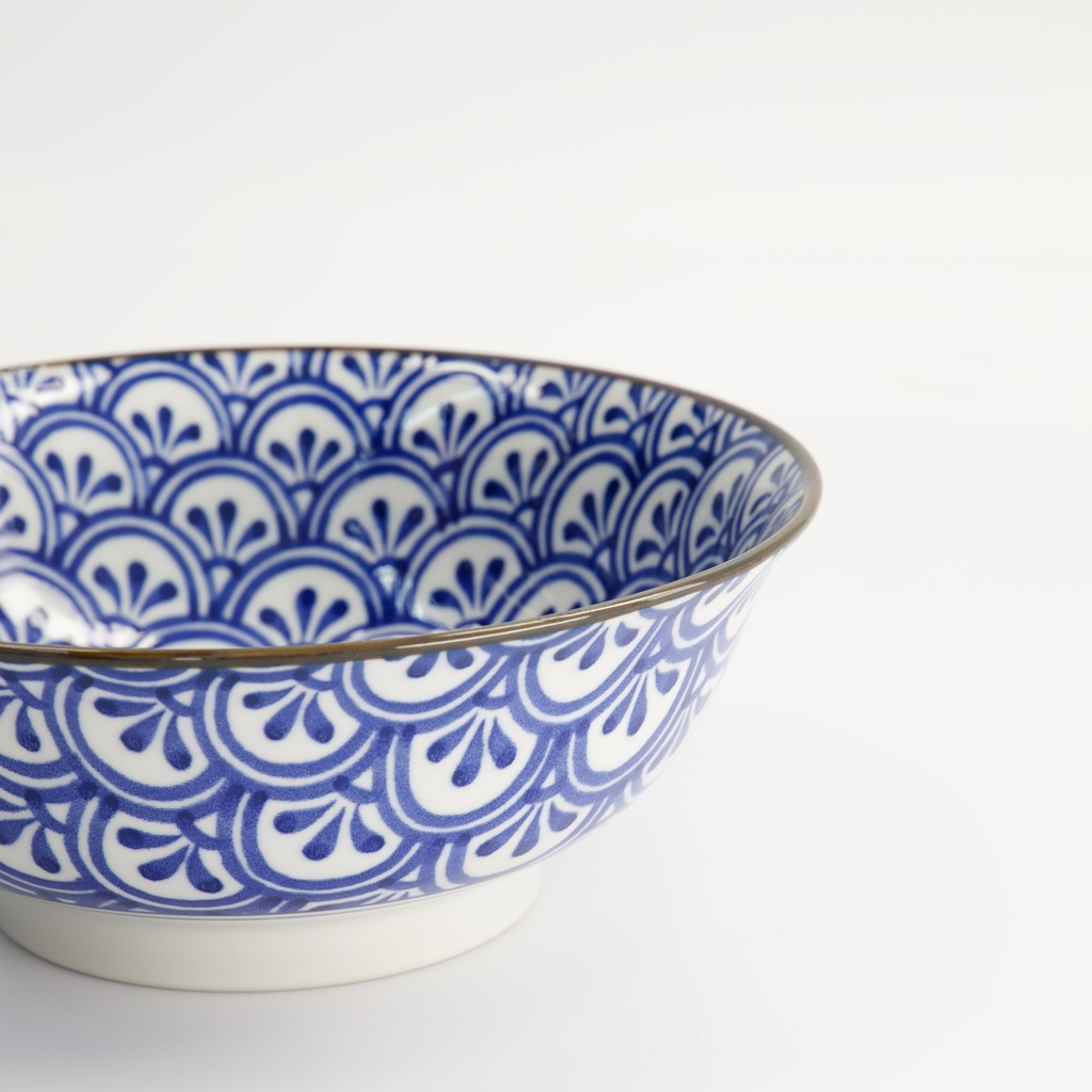 Tokyo Mixed Bowls Blå/vit Ramenskål 20 Cm - 4