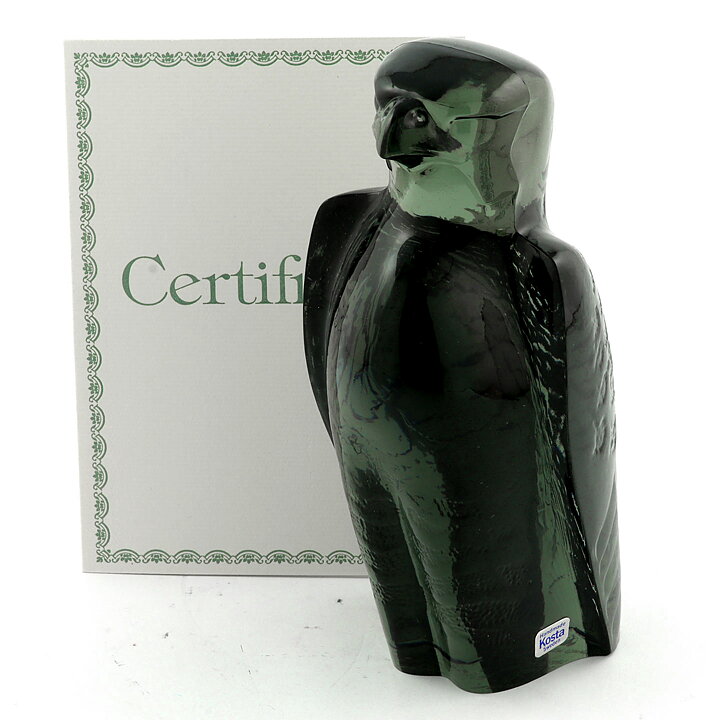Paul Hoff (WWF 1975) Dark Gray Glass Peregrine Falcon 17 cm  [Sample Images]