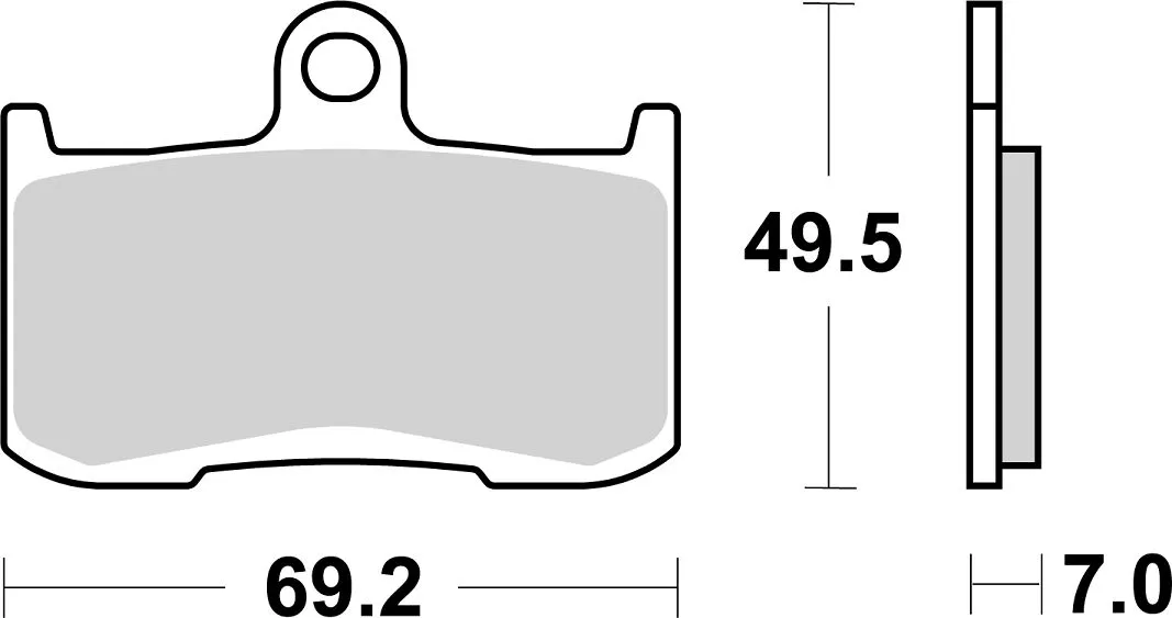SBS bromsbelägg  fram  -782HF- - 2