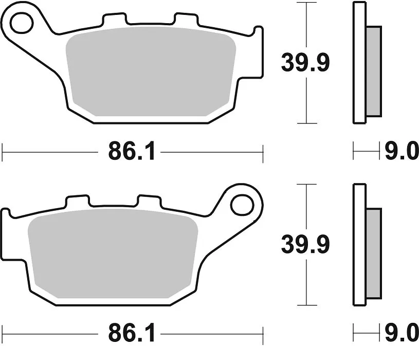 SBS bromsbelägg  fram  -881HF- - 2