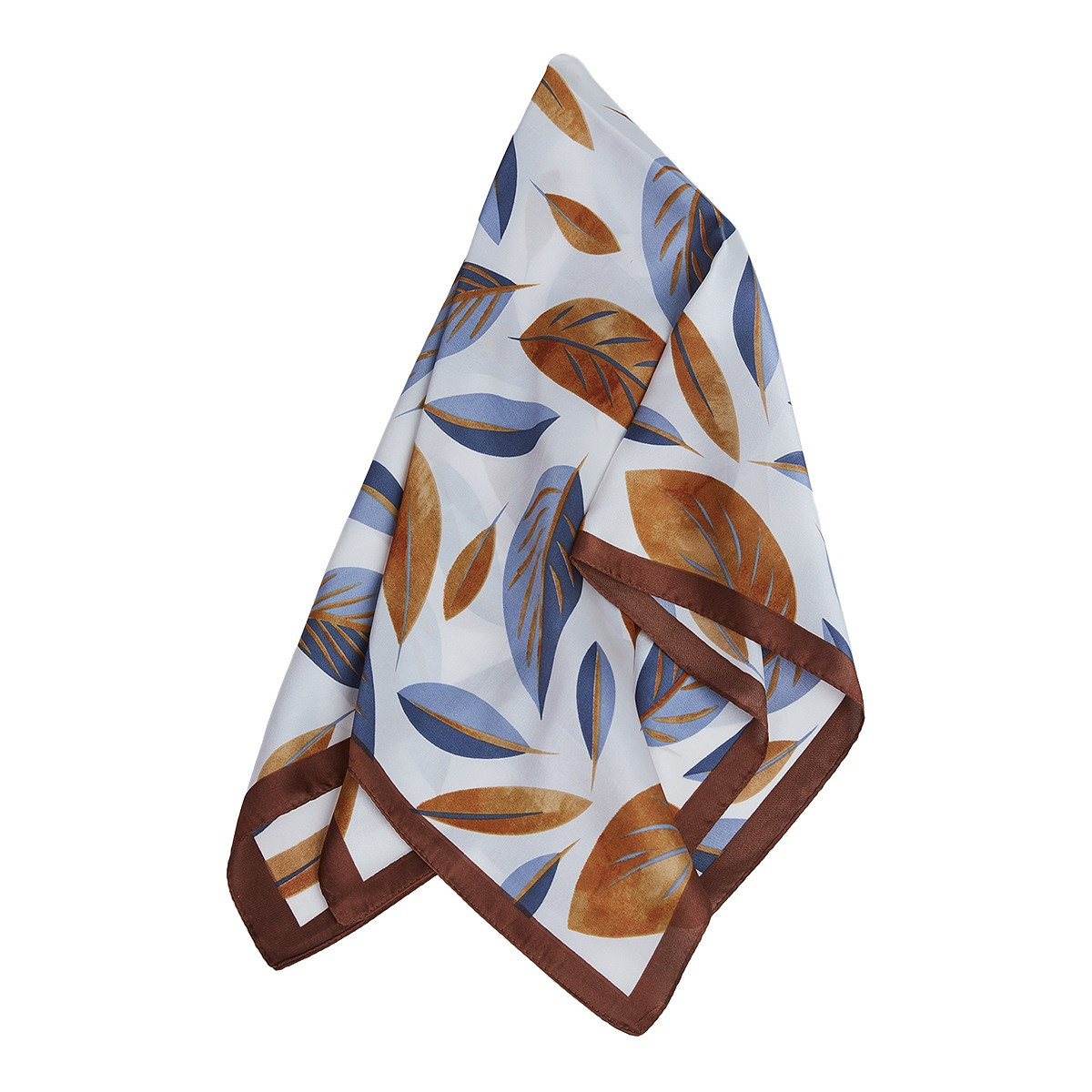 Miniscarf - LEAF Blue & Brown