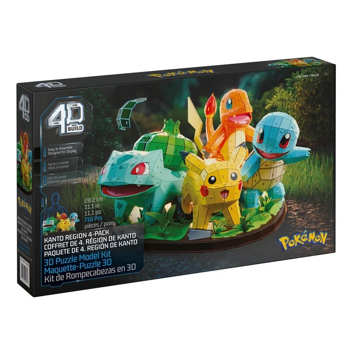 4D Build Pokémon First Starters 28 cm