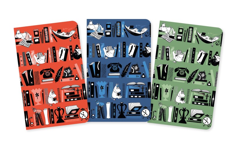 Moomin Bookshelves Set of 3 Mini Notebooks - 2
