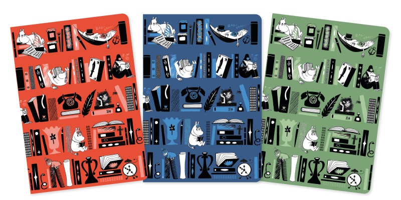 Moomin Bookshelves Set of 3 Standard Notebooks - 2