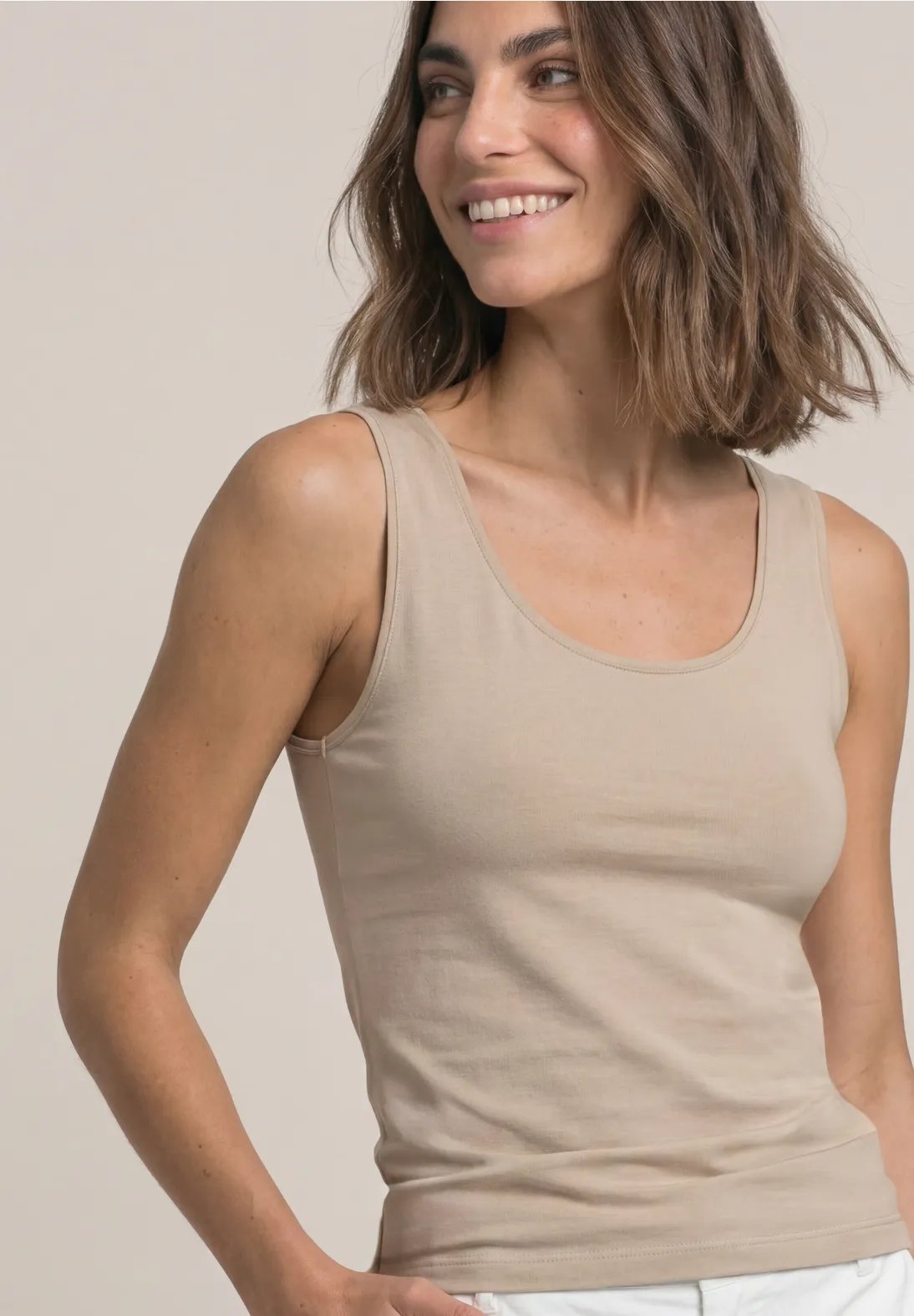 QR Anni Basic Top - Clay Sand - Street One