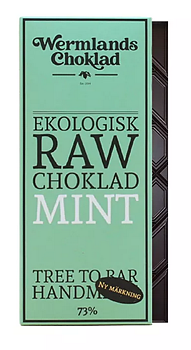 Choklad Eko Raw Mint nibs 73% 