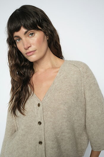Mos Mosh - MMThora Lizet Knit Cardigan Feather Gray 