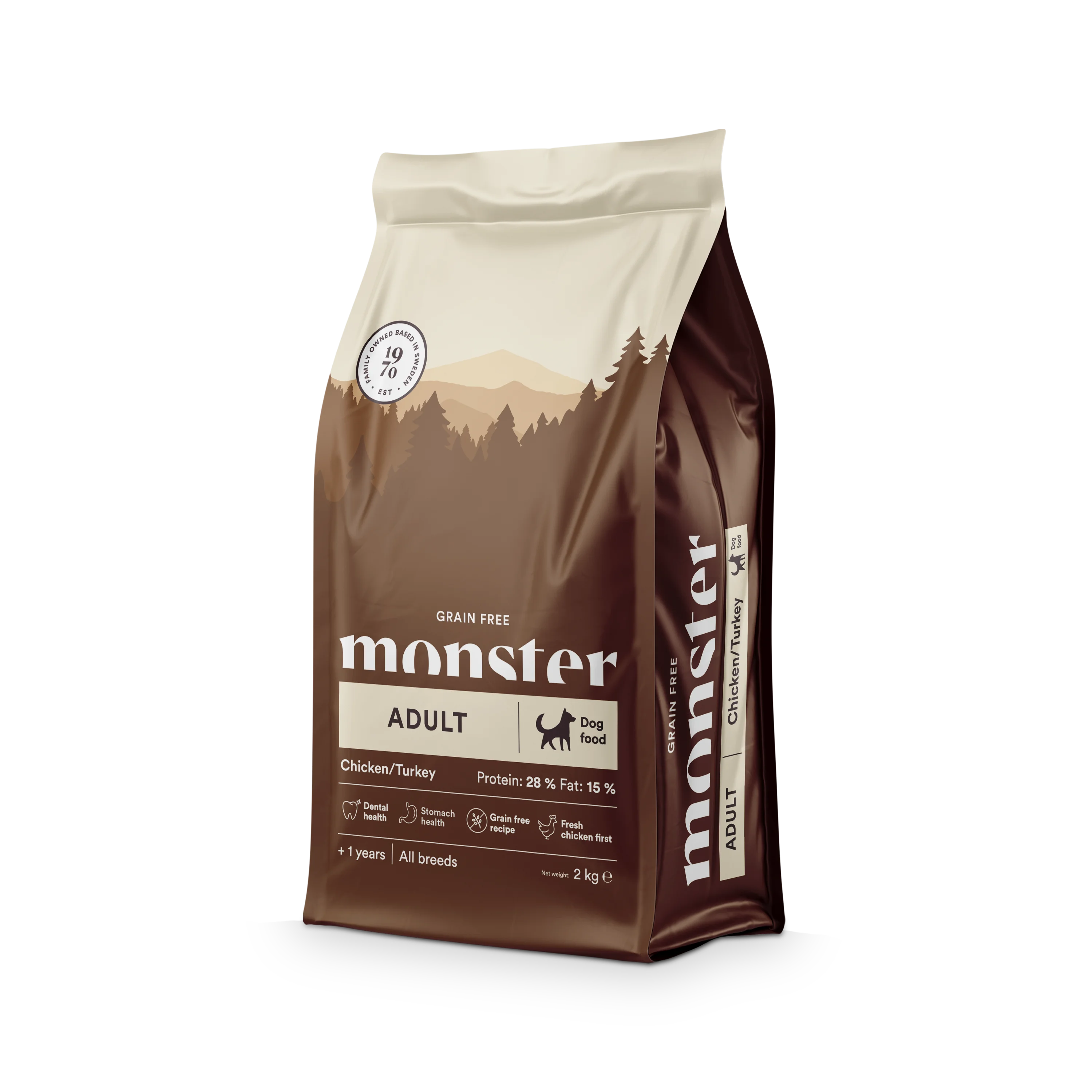 Monster Dog GF Adult All Breed Chick/ turkey 2 kg