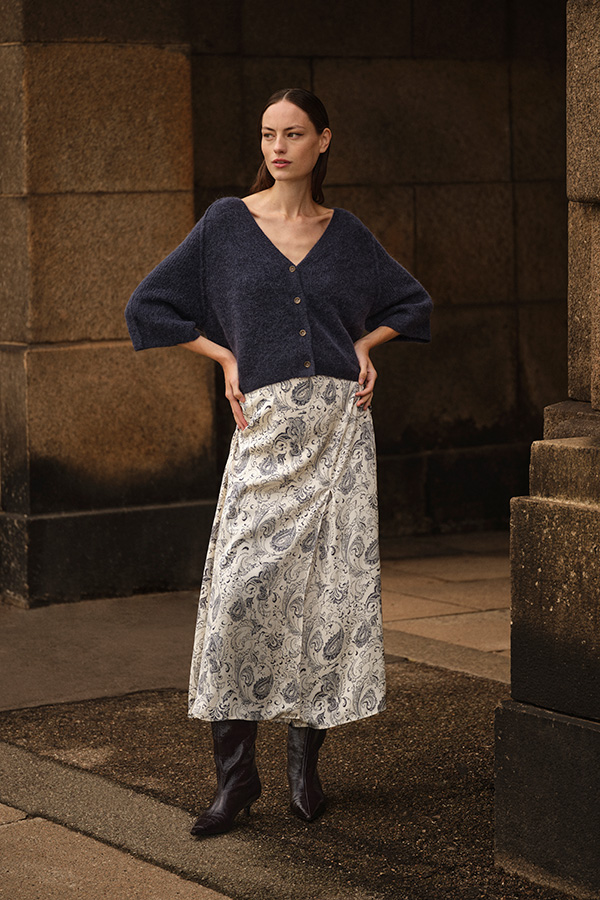 Mos Mosh - MMThora Lizet Knit Cardigan India Ink - 2