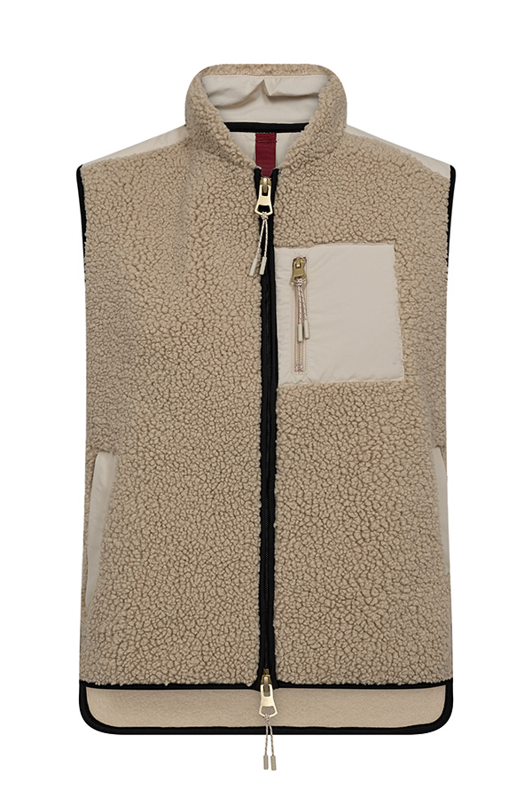 Mos Mosh - MMRowe Eli Teddy Vest Feather Gray - 5