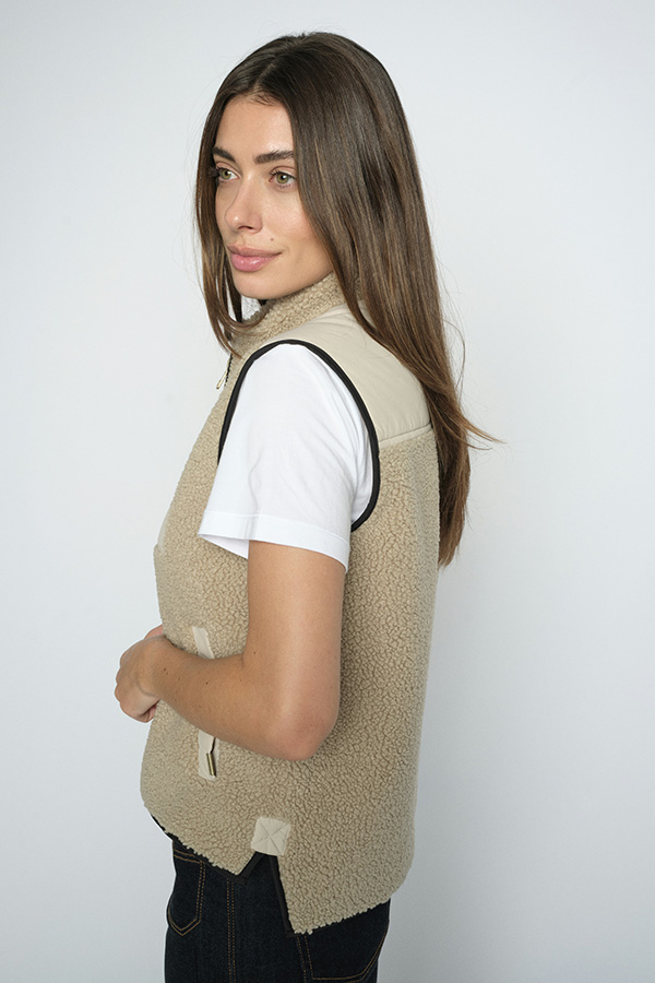 Mos Mosh - MMRowe Eli Teddy Vest Feather Gray - 2