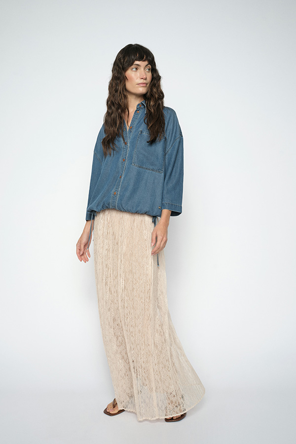 Mos Mosh - MMJurnee Lace Pleat Skirt Doeskin - 3