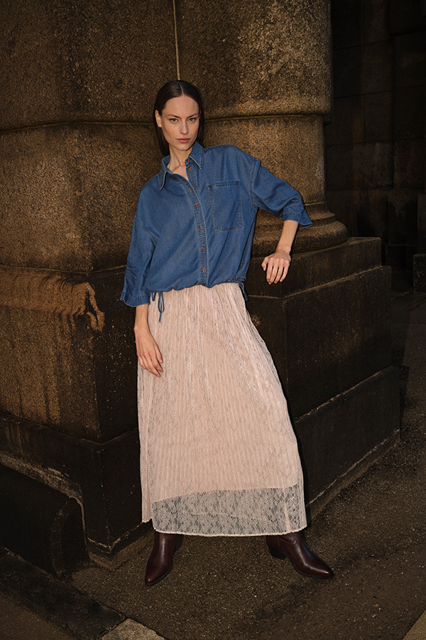 Mos Mosh - MMJurnee Lace Pleat Skirt Doeskin