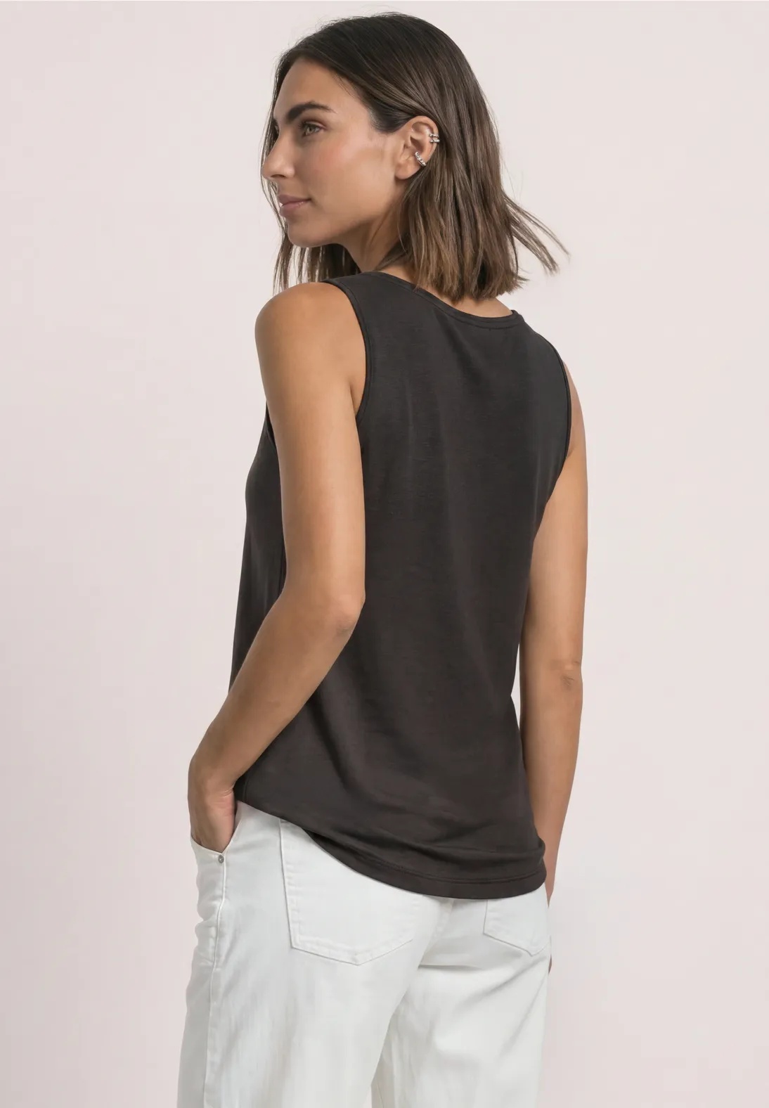 QR Anni Basic Top - Black Coffee - Street One - 3