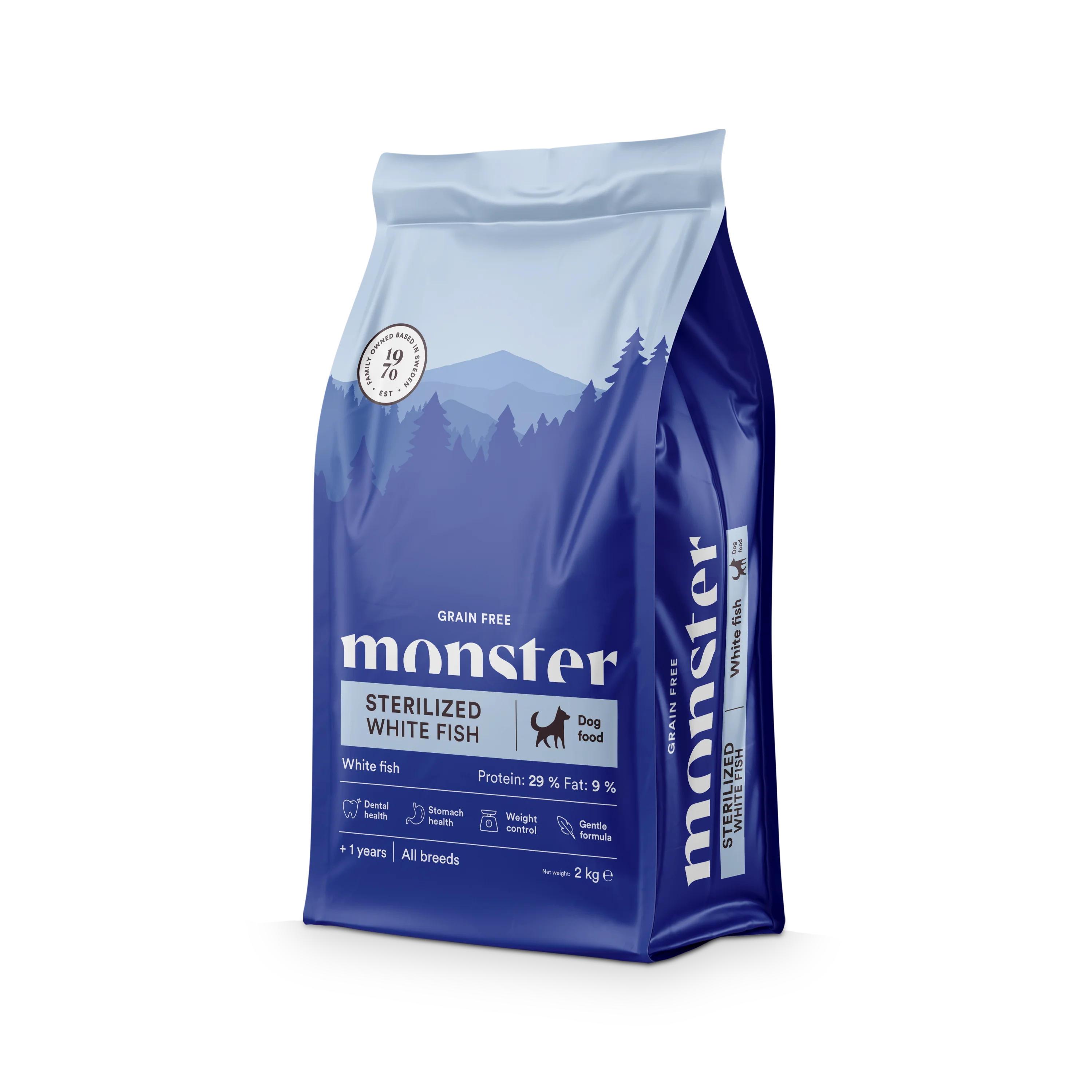 Monster Dog GF Sterilized White Fish 12 kg