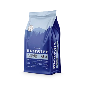 Monster Dog GF Sterilized White Fish 2 kg
