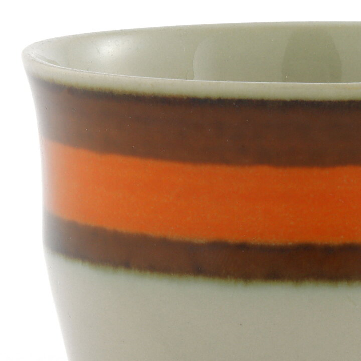 マリアンヌ・ウェストマン  Annikaシリーズ  コーヒーカップ  茶/オレンジ色の装飾  10.5cm  1972年 (ソーサーなし)  [サンプル画像]  (II)
