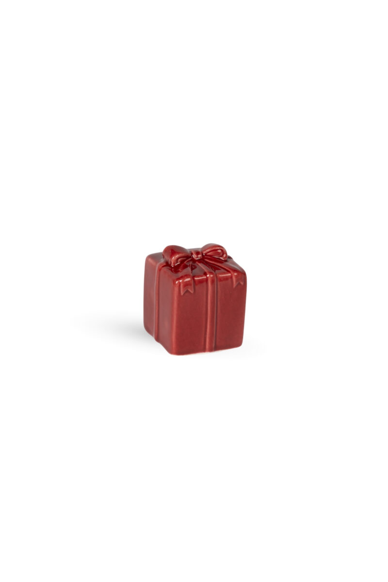 Kramhult - Square decoration - Package - Red 3 x 3 x 4 cm - 4