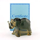 Paul Hoff (WWF 1981) Gray Glass Elephant 17/9 cm (with Certificate)  [Sample Images]