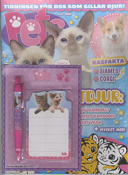 Pets nr 6 2026, Tidningen för oss som gillar djur! Anteckningsblock & penna