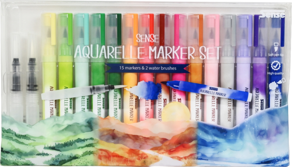 Aquarelle marker set 15-P, Giftbox