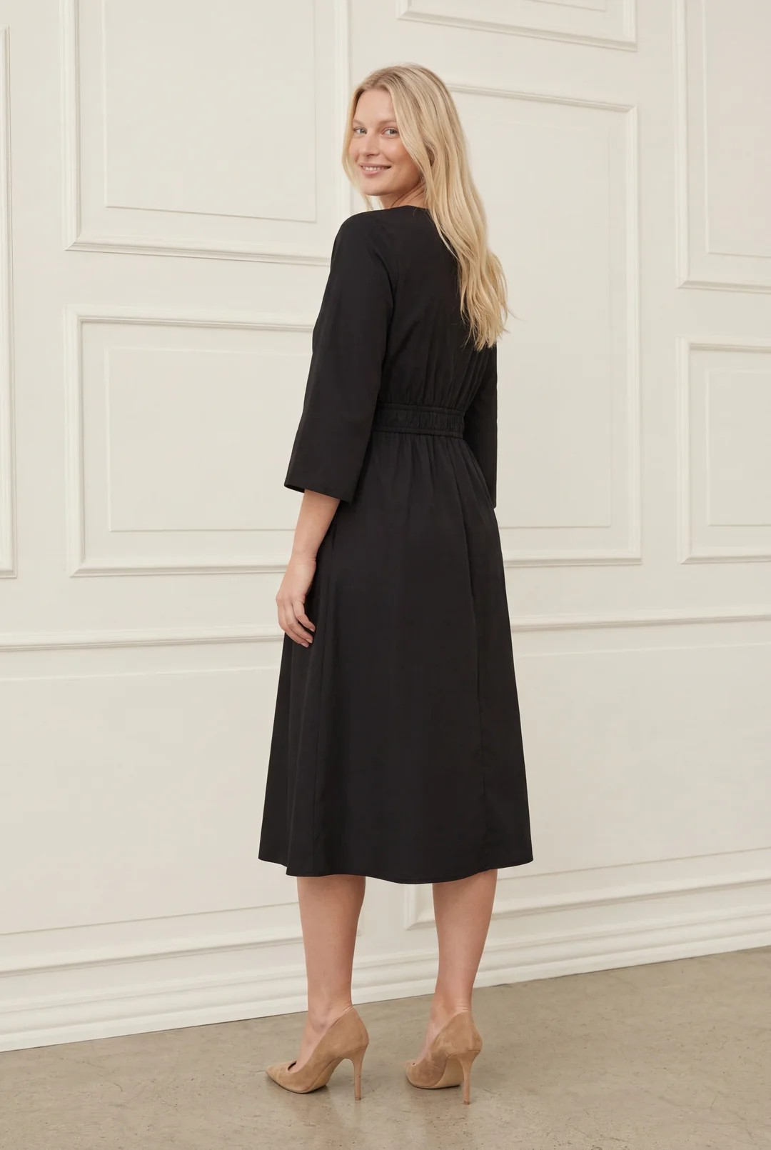 Sigga Sleeve Dress - Black - Isay - 4