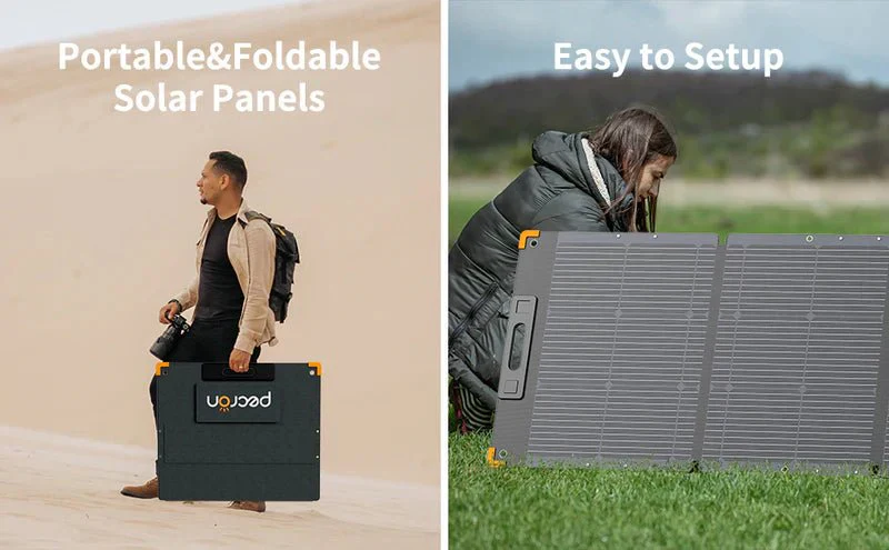 Solpanel för Pecron  powerstation, bärbar, vikbar 200W - 36V - 4